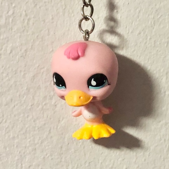 Littlest Pet Shop Pink Duck Keychain - Picture 2 of 4